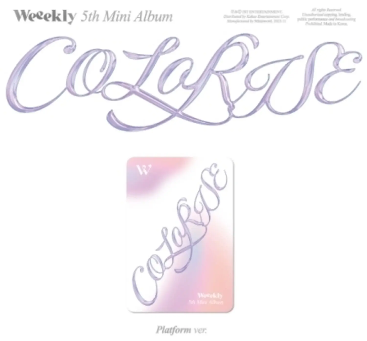 Weeekly Colorise Platform Version [Discless Digital] Korean Music Merch - Incl. Tin Case, AR Mini Card, Photocard, 6pc Photocard Set, Figurine/Statue, Special Packaging, Asia Import - Preferred, No Age Restriction, No Warning Applicable