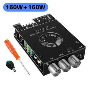 2.0 Channel Lossless Modified Audio Receiver Power Amplifier Module, 160W+160W Ultra-high Power Stereo Subwoofer Module, Bluetooth 5.0 Audio Amplifier Board, Mobile Phone Controllable.