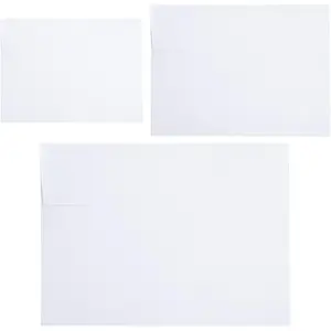 50 Pack 4x6 White A4 Envelopes - Self Seal for Weddings, Invitations, Greeting Cards, Mailing, Photos