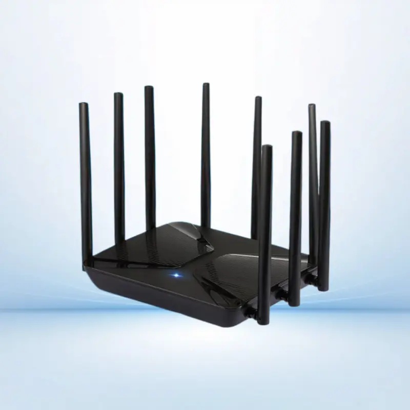 Dual-Band 5G Gigabit WiFi Router with Gigabit Ports, Multiple Antennas, 18x22x18cm Compact Body, Ethernet Support, High Speed, Easy Configuration, Full Coverage, Cost-Effective for Home & Dormitories, Compatible with Desktop PCs, 18*22*18Cm