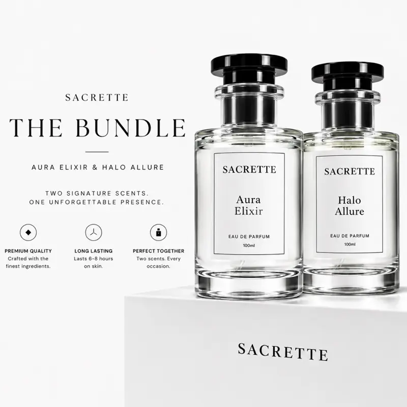 Sacrette Aura Elixir Eau de Parfum for Men – Fresh Lavender Vanilla Long-Lasting Cologne, Niche Fragrance, Compliment-Getter Scent, 100ml (3.4 oz)