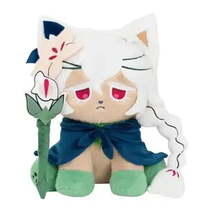 Cookie Run Kingdom White Lily Meow Plush Toy Stuffed Toy Soft Animals DecorationToy for Home Sofa & Bed Pets Plush Toys Posh Plush Bedroom Decor Gift