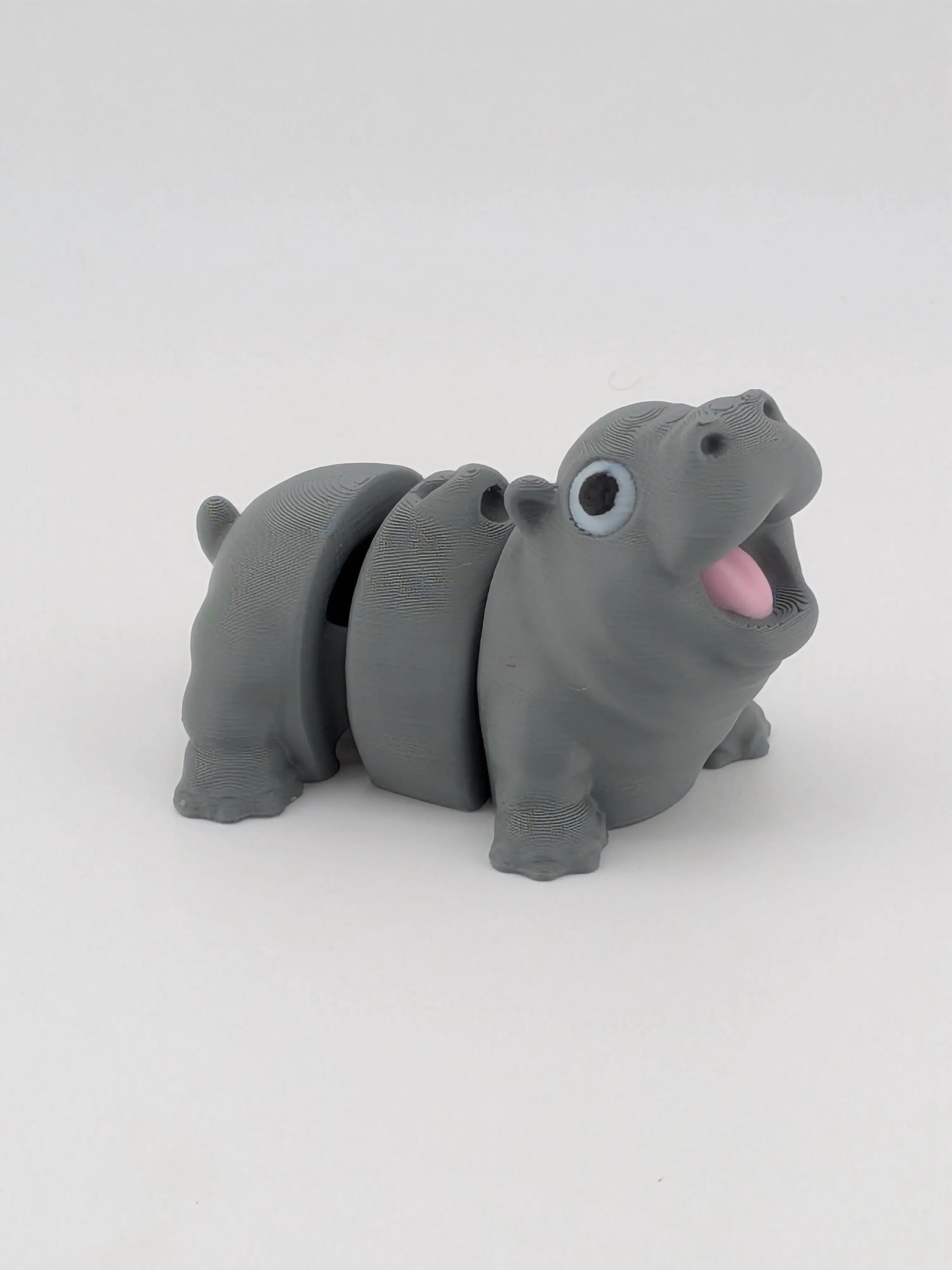 🦛✨ Mini Flexi Hippo Keychain! 🤏 2.4" Articulated "Water Horse" Pocket Buddy 🌊🥨