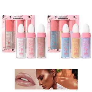 Highlighter Powder Stick, 3 Counts Long Lasting Shimmering Highlighter Powder, Natural Look Highlighter for Face Body, Makeup Accessories, High Shine Makeup, Glow Seeker Highlighter