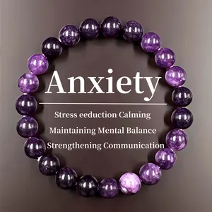 Amethyst Anxiety Bracelet - an Ideal Gift for Both Men And Women, Suitable for Everyday Wear, And a Piece of Jewelry for Mental Balance
