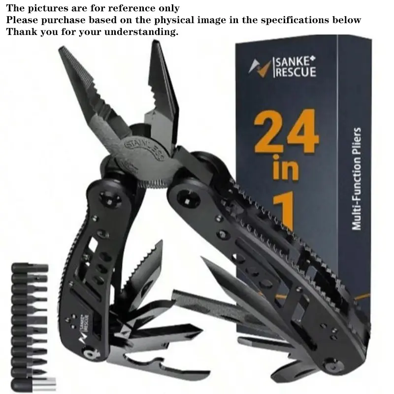 Multitool 24-in-1 Compact Portable Multi Tool Multitools Pliers with Professional Multi-tool Versatile Tools for Survival Camping and Hunting Gifts for Men Dad Husband Multifunctional Tool
