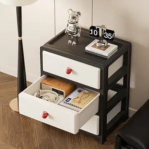 35cm width round ball handle drawer storage cabinet, living room and bedside snack multi-layer under-table storage cabinet, under-bed storage cabinet