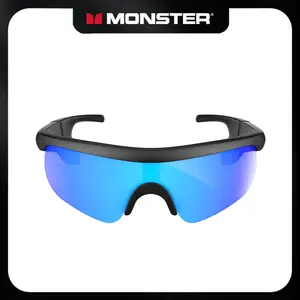 Monster Air 3 AI Smart Sports Glasses with Hi-Fi Sound Bluetooth 5.3 Sunglasses for Music Calls Noise Reduction UV Protection Lightweight Tech Gadget Gifts for Men Women