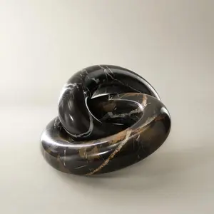 Z Gallerie Marble Links Object - Brown Decor Decoration Ornaments