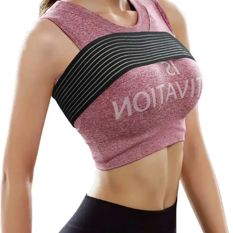 High-Impact Breast Support Band,No-Bounce,Post Surgery Bra Strap,Adjustable Extra Sports Bra, Large Breast Stabilizer Band