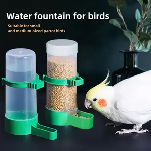 two-piece bird feeder, automatic parrot feeder, bird cage water dispenser, small and medium parrot water dispenser