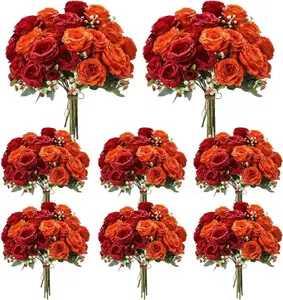 Real Touch Peonies Bouquet – Orange & Deep Red Artificial Flowers That Look So Real! Perfect for Bestie Gifts, Table Centerpieces, Wedding Decor, Home Floral Styling  #PeoniesFlowers #BestFriendGift decoration