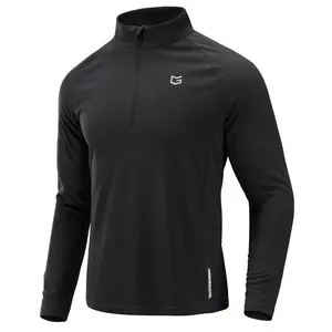 G Gradual Men's Running Shirts Long Sleeve Athletic Shirt Lightweight Quick Dry Quarter Zip Pullover for Men Workout Gym Golf