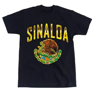 Sinaloa State T-shirt With Mexican Flag Eagle - Culiacan, Mazatlan, Los Mochis - Tshirt