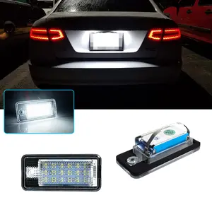 2pcs LED License Number Plate Lights Replacement for Audi A3 S3 A4 S4 B6 B7 A5 S5 B8 A6 S6 A8 S8 Q7 Cabriolet Quattro , Replace OEM Part Number: # 68E0807430A 8E0807430B 8E0943021B 8E0943025B