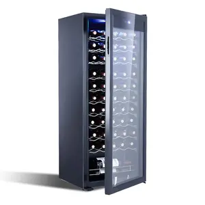 【GARVEE】Beverage Refrigerator cooler, 55 Bottles Wine Cooler Refrigerator with Glass Door for Drinks Beer Wine Soda, Mini Fridge with Glass Door for Home, Office, Bar