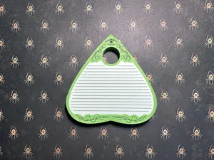 Cottagecore Planchette Notepad - 4 Inch Lined Notepad with Planchette Shape, 50 Sheets for Spooky Writing and Reminders