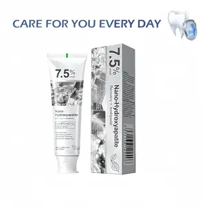 7.5% Nano Hydroxyapatite Toothpaste  Whitens and protects sensitive teeth, suitable for sensitive teeth, fluoride-free formula, fresh and natural mint breath, repairs tooth enamel, and protects oral health