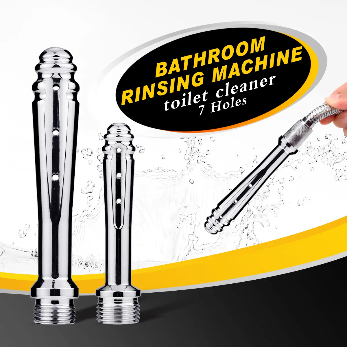 1Pcs, Household bathroom rinsing appliance, Small Handheld Shower Head, High Pressure Showerhead, Showerhead With Handheld Sprayer, 7-Hole Water Spray, Easy Installation, Daily Cleaning Care, Travel-Friendly Bathroom Accessory