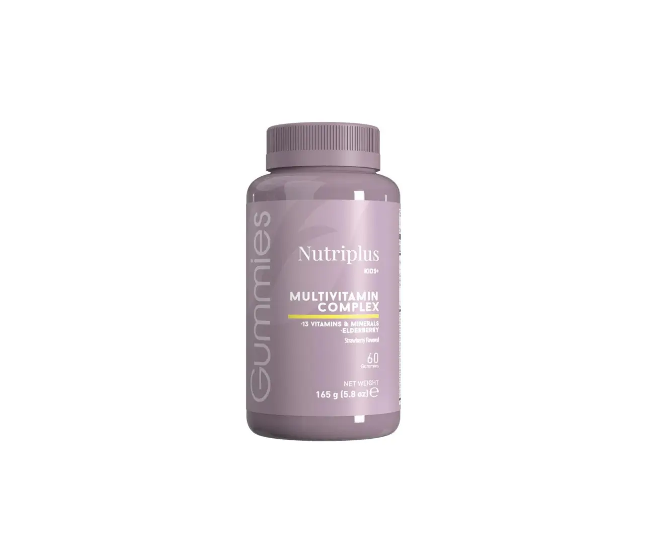 Nutriplus Gummies Multivitamin Complex for Kids - 13 Essential Vitamins Minerals & Elderberry Extract - Strawberry Flavor - No Added Sugar - Supports Growth Development & Immune System