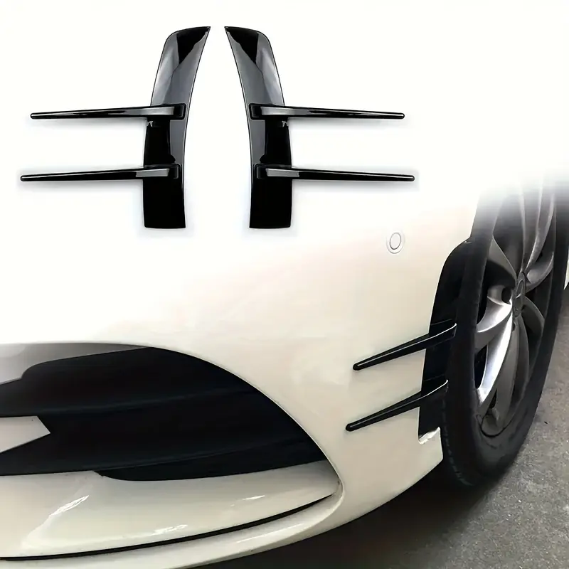 2pcs Front Fender Skirts, ABS Material with Polished Surface, Automotive Car Exterior Accessory for Vehicle Decoration and Appearance Upgrade, Car Accessories