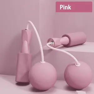 Heavy Cordless Skipping Rope Fitness Jump Rope with Big Bal  Suitable for Household Indoor Sports Fitness Equipment  for Exercise Training Adjustable Rope