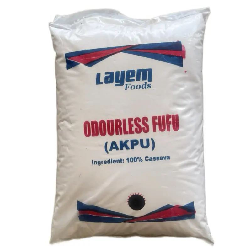 10lbs Odorless Fufu AKPU 100% Cassava Ingredient Non-Scented Perfect for Cooking Flour
