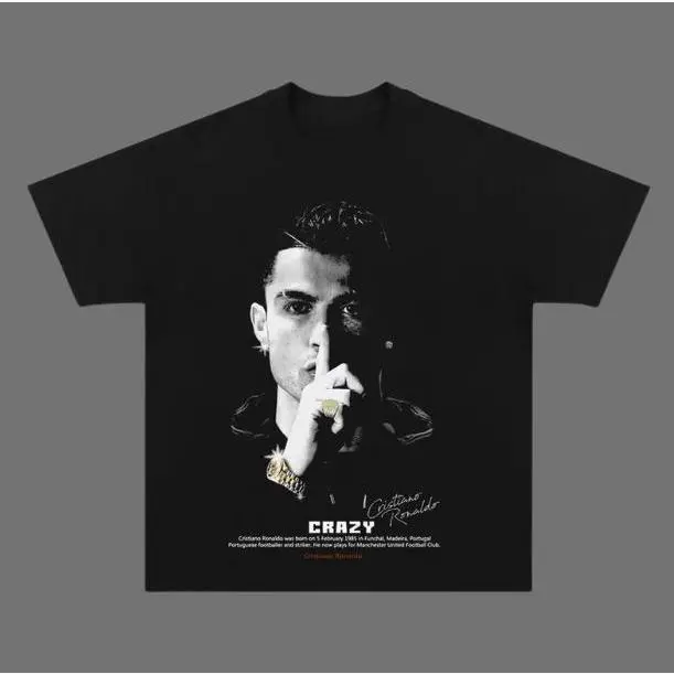 Crazy Ronaldo T-Shirt, Ronaldo Vintage Tee, Unisex Soccer Shirt, Sport Graphic Tees, Menswear Womenswear Streetwear