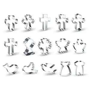 Religious stainless steel cookie cutters (baptism/crucifix/homing shapes)