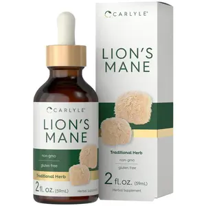 Carlyle Lions Mane Mushroom Supplement | 2 Fl Oz | Liquid Extract Tincture | Vegetarian | Non-GMO, Gluten Free