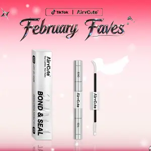 AiryCute Lash Bond Seal Remover | 2-IN-1 POWER DUO | Strong Hold, Waterproof & Remover-Safe for Flawless Lashes| AiryCute Lash Bond Seal Remover for Lash Clusters | Latex-Free Waterproof Long-Lasting for Sensitive Eyes Pool-proof Rainy Day Proof