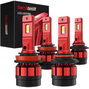 2022 Ford F-150 9005/HB3 H11/H9/H8 120W 6500K White IP67 LED Headlight Bulbs 2Pairs Torchbeam T6