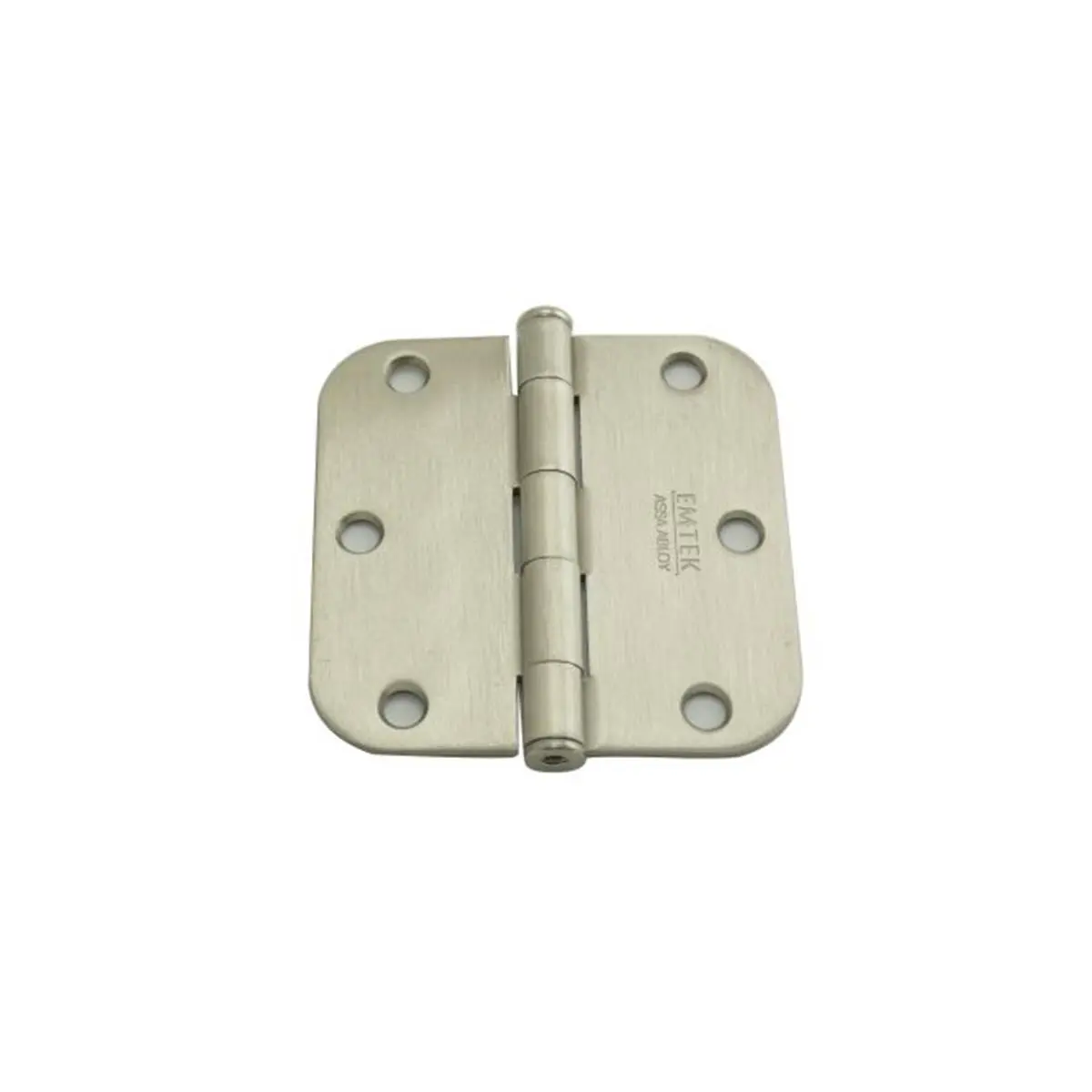 212 MAIN Satin Nickel Plain Bearing Steel Door Hinges, 3.5x3.5 in - 0.625 in Radius, Residential Duty, Set of 2, Heavy-Duty Door Hardware