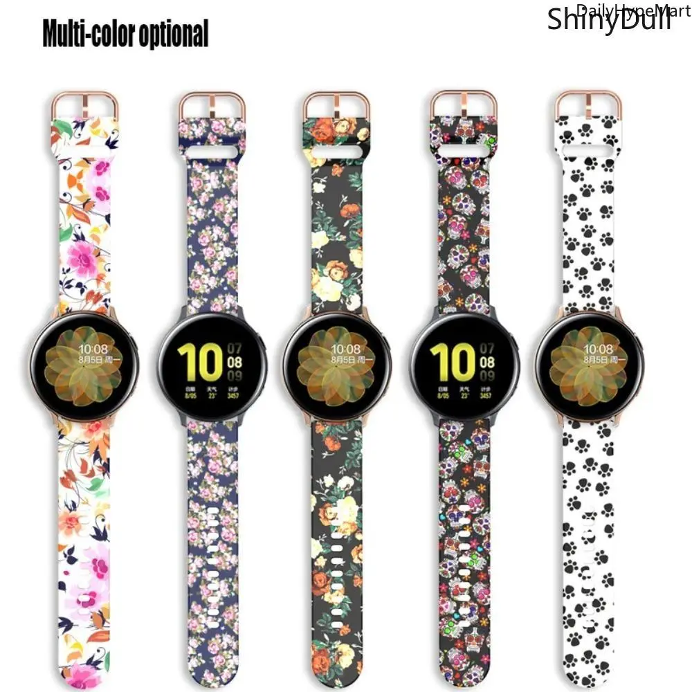 Marble Printed Silicone Wearable Watch Band, 22mm-28mm Size, Sport Tech Accessories Strap, Fashion Accessory, Simple