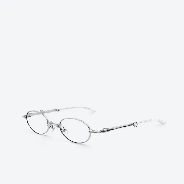GENTLE MONSTER Pico 02 Silver Frame Clear Lenses Oval Shape