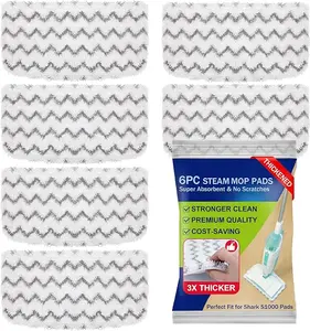 Microfiber Steam Mop Pads Replacement for Shark Steam Mop S1000, S1000A, S1000C, S1000WM, and S1001C, Dirt Grip Cleaning Pads