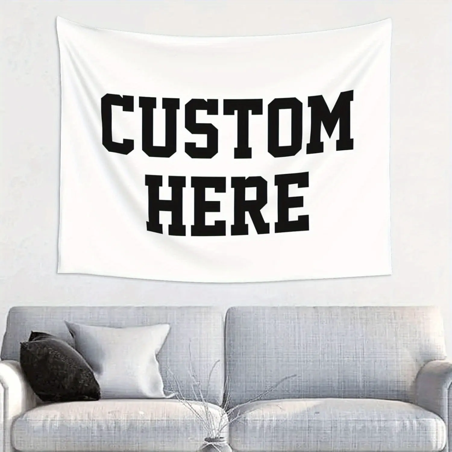 1pc, Customized Wall Hanging Tapestry with Personalized Image And Text, Humorous Background, Available in Sewn And Single-Sided Options (2X3Ft/3X5Ft)
