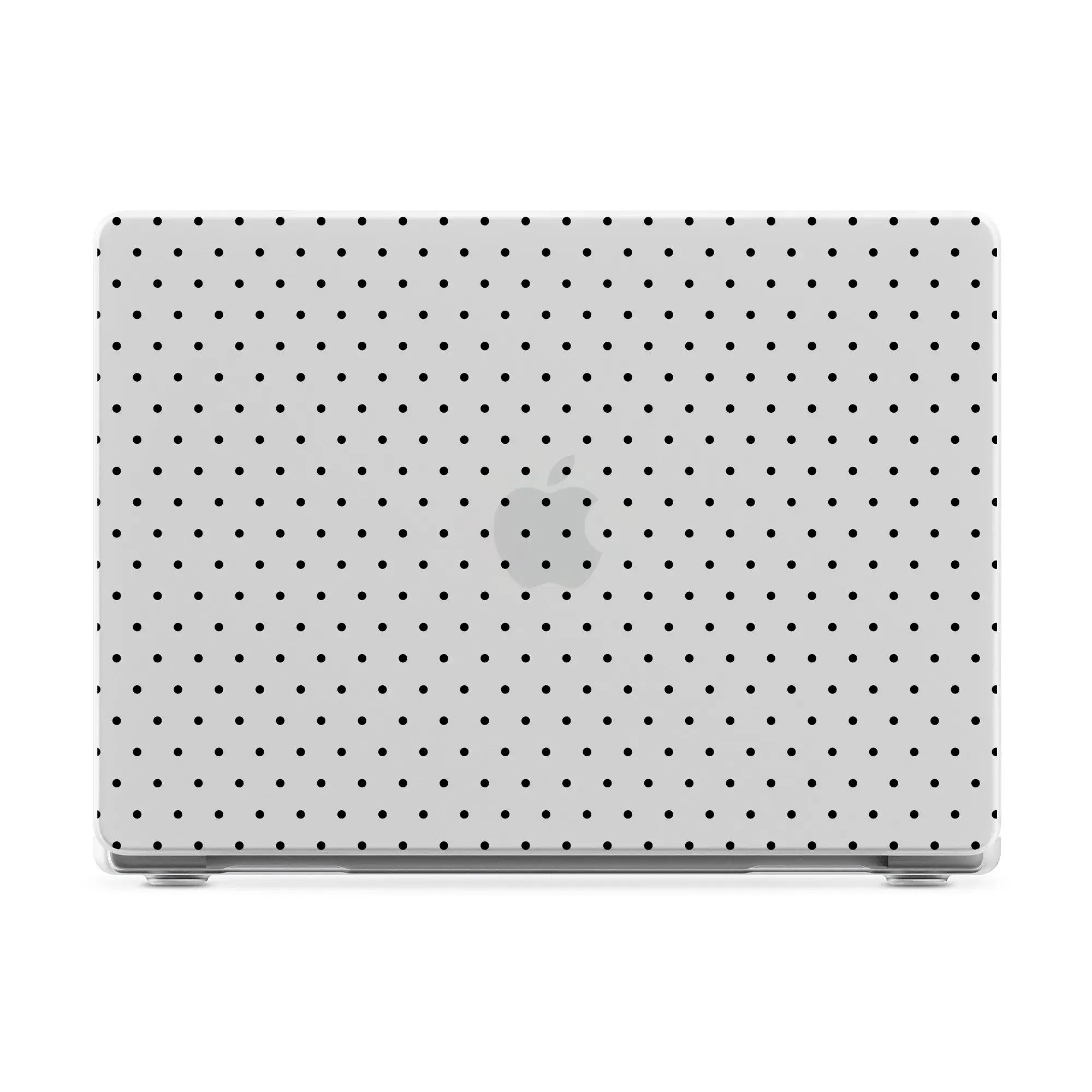 Casely MacBook Case | On the Dot | Black Polka Dot Laptop Shell | Snap-on Laptop Shell with Raised Anti-Slip Grip and Bottom Vent Cutouts | Hard Policarbonate Protective Laptop Cover