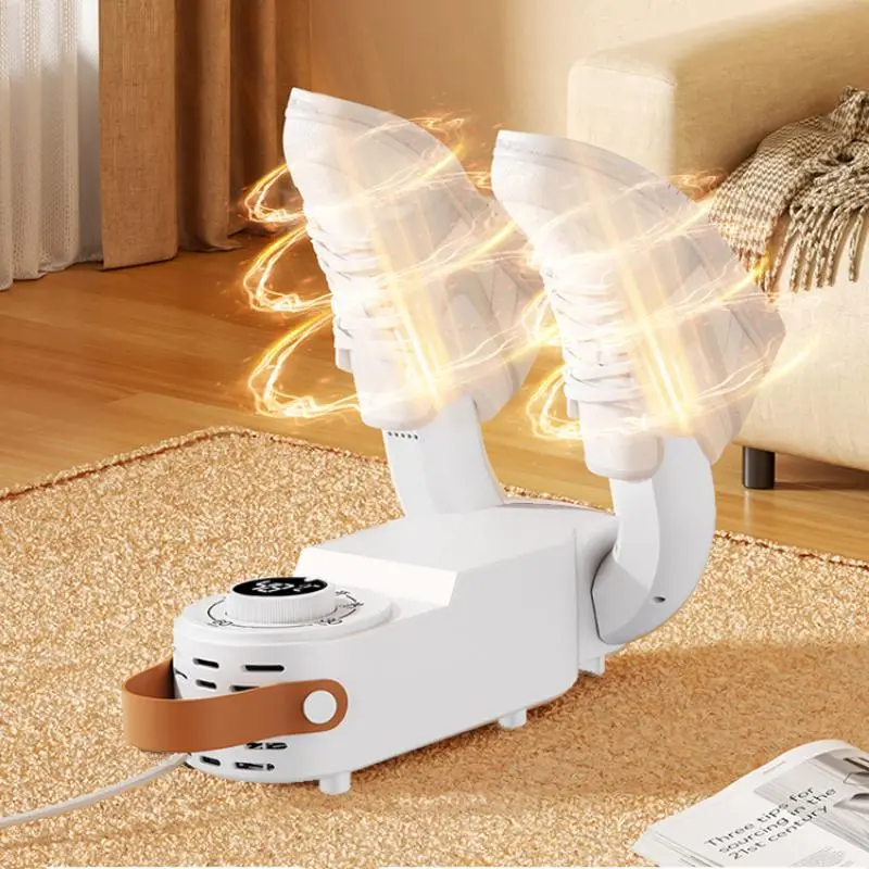 Foldable UV Shoe Sterilizer Dryer for Travelers - Compact Home Device with Express Dry, Smart Temperature Control, Automatic Timing, Easy Storage and Transport, Portable Odor Eliminator, Anti-Bacterial Function, Uv Sterilization