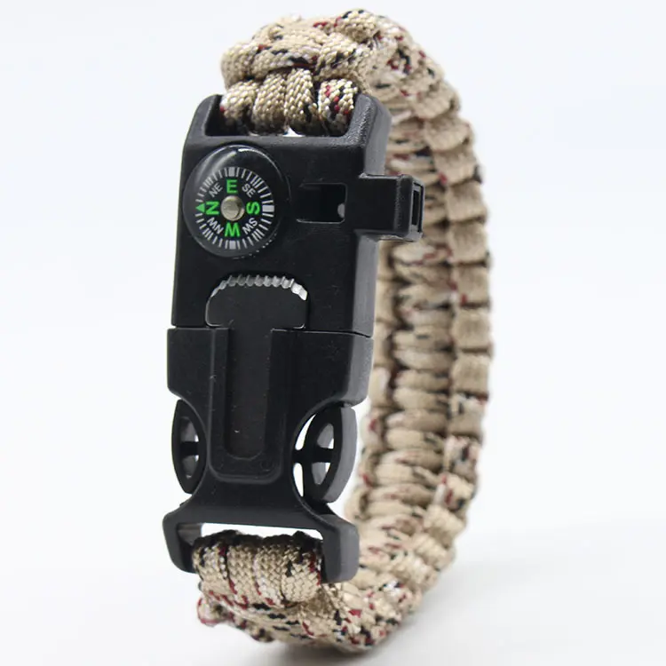 Tactical Parachute Rope Bracelet - 5-in-1 Emergency Survival Gear, Lightweight Reusable Foldable 5-Core Lifeline, Outdoor Camping Adventure Fashion Accessory
