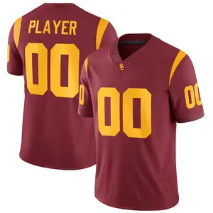 Maroon #00 Football Jersey Shirt, PLAYER Name Printed, Gold Number, College Style Fan Jersey, Game Day Apparel, Unisex Gift