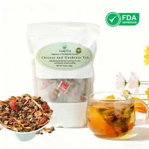 LeapTea Chicory and Gardenia Tea 12 Bags FDA Approved Healthy Nature Beverage for the Elderly US Warehouse Drink Clears Heat Promotes Dampness