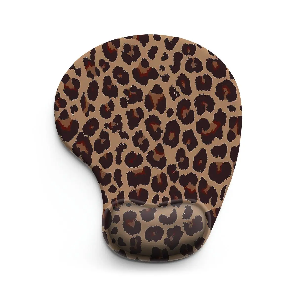 Leopard-Print Pattern Mouse Pad with Wrist Rest, Durable Soft Anti-slip Universal Mouse Pad, Ergonomic Wrist Rest Support, Perfect for Computer Desks, Office Supplies & Computer Accessories