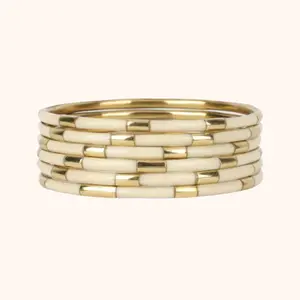 Ivory Veda Bangles - Set of 6