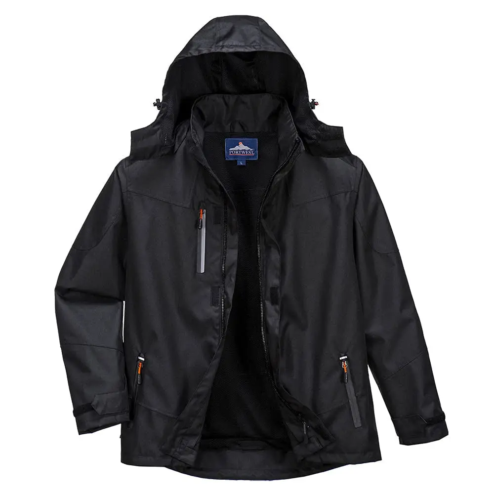 S555 Outcoach Waterproof Breathable Protective Jacket Black, 4X-Large