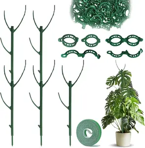 5pack Adjustable Plant Support Pole Stackable Indoor Outdoor with Clamps for Monstera Climbing Plants Garden Accessories Replacement Stakes
