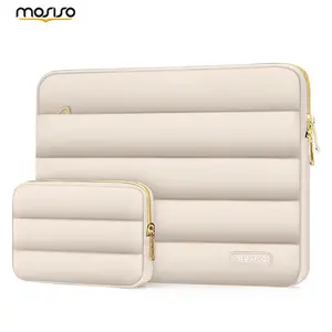 MOSISO Puffy Laptop Sleeve with Small Case, Soft Protective Bag for 13.3-17.3 inch Devices – Slim, Lightweight & Shockproof, Compatible with MacBook/HP/Dell/ASUS, Ideal for Work, Commute, Travel, School & Daily Use