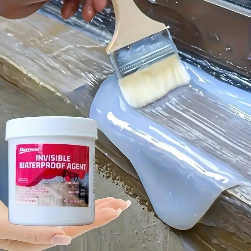 Invisible Waterproof Sealant, Balcony Railing Sealant, Strong Adhesive Waterproof Sealant for metallic/Wood/Concrete Surface, Durable Waterproof Protector, Concrete Sealer Outdoor Waterproof