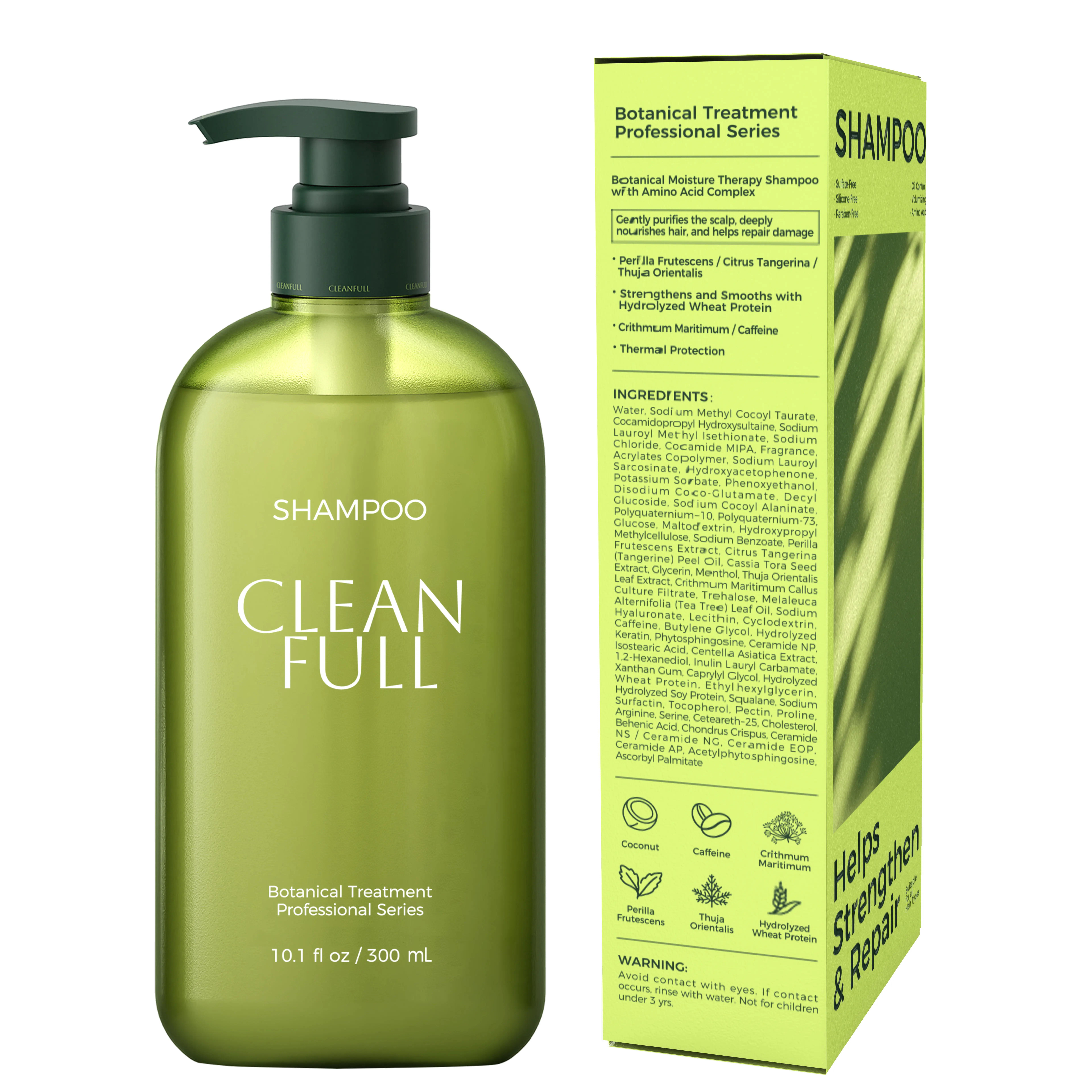 CLEANFULL Anti Hair Loss Shampoo Help Hair Growth for Oily Greasy Hair tiktokshopbacktoschool glowup sohochic PH Balance Healthy Scalp, Sulfate Free Silicone Free Hydrating, Anti-Breakage for Dry Damaged Hair All Hair Types hydrolyze keratin sohochic