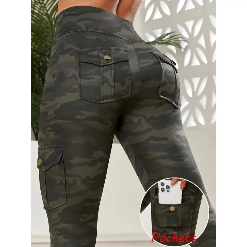 New style2026 Pockets Camouflage Gym Leggings High Waist Fitness Sports Leggings Of Running Outdoors Compression Fashion Pant
